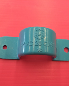 Blue PVC Saddle Clip-WS B 20 (3/4 ") (pipe clamp)